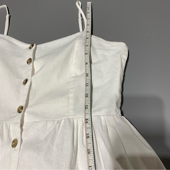 H&M linen blend button down cami midi dress - Picture 11 of 13